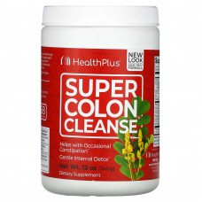 Health Plus Inc., Super Colon Cleanse, для очищения толстой кишки, 340 г (12 унций)