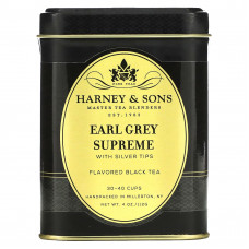 Harney & Sons, Черный чай Earl Grey Supreme с серебристыми верхушечными почками, 4 унции