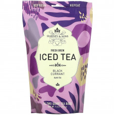 Harney & Sons, Fresh Brew Iced Tea, чай со льдом из черной смородины, 15 чайных пакетиков, 212 г (7,5 унции)