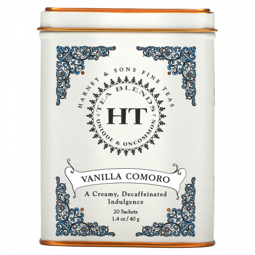 Harney & Sons, HT Tea Blend, чай со вкусом коморской ванили, 20 чайных саше, 40 г (1,4 унции)