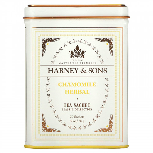 Harney & Sons, Качественные сорта чая, ромашковый травяной чай, 20 саше, 26 г (0,9 унции)