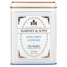 Harney & Sons, Качественные сорта чая, эрл грей Supreme, 20 саше, 40 г (1,4 унции)