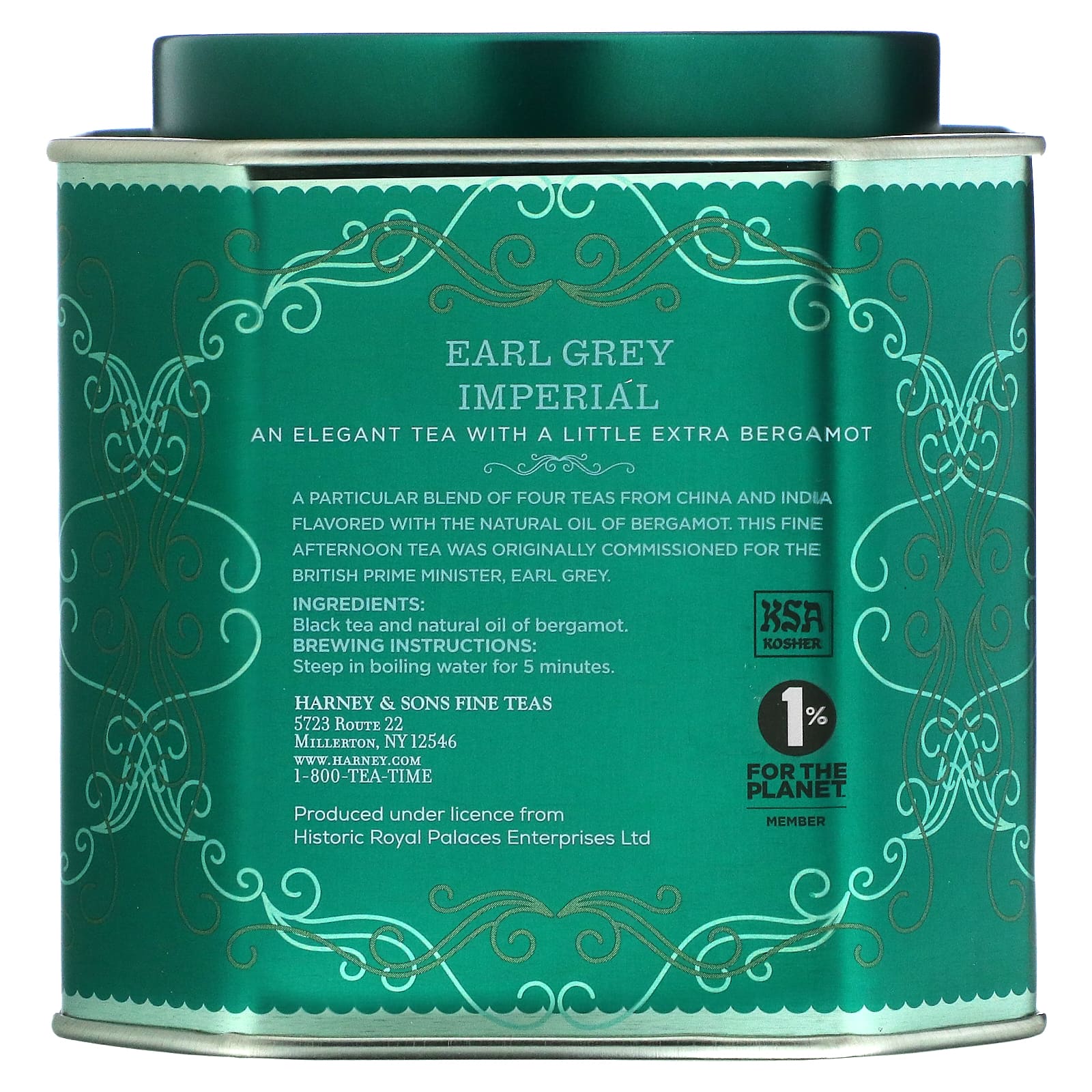 Harney & Sons, Earl Grey Imperial, черный чай с бергамотом, 30 пакетиков, 75 г (2,67 унции)