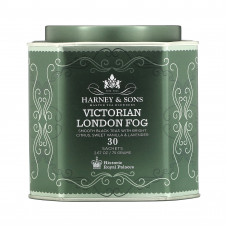 Harney & Sons, Victorian London Fog, мягкий черный чай с яркими цитрусовыми, сладкой ванилью и лавандой, 30 пакетиков, 75 г (2,67 унции)