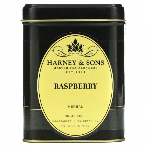 Harney & Sons, травяной чай с малиной, без кофеина, 112 г (4 унции)