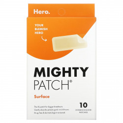 Hero Cosmetics, Mighty Patch, прямоугольные, 10 пластырей