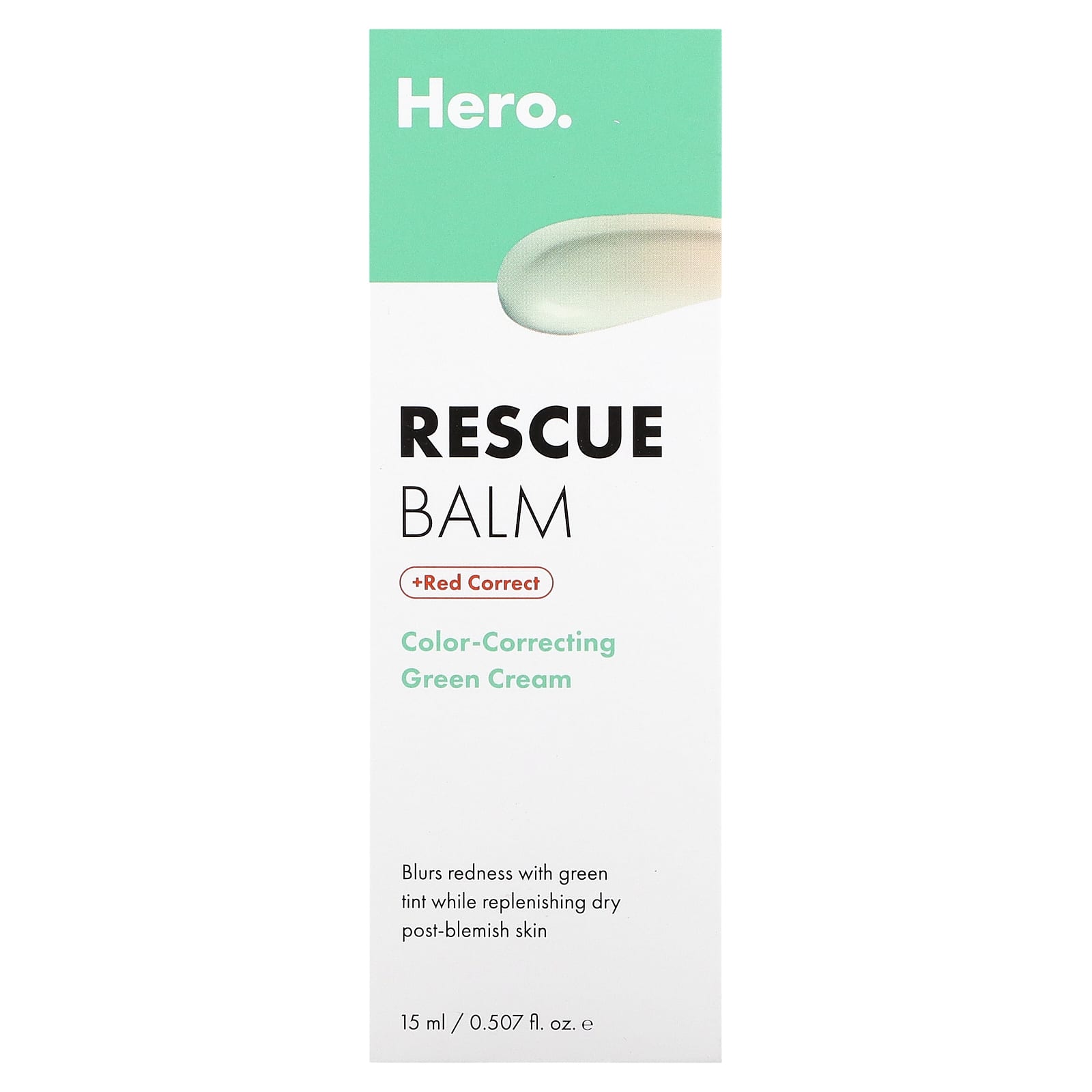 Hero Cosmetics, Rescue Balm + Red Correct, 15 мл (0,507 жидк. Унции)