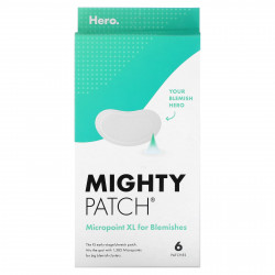 Hero Cosmetics, Mighty Patch, Micropoint XL для устранения высыпаний, 6 патчей