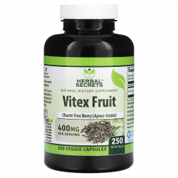 Herbal Secrets, Vitex Fruit, 400 мг, 250 растительных капсул