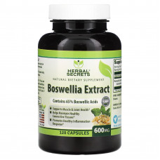 Herbal Secrets, Экстракт босвеллии, 600 мг, 120 капсул