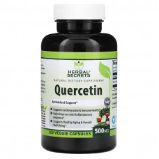 Herbal Secrets, кверцетин, 500 мг, 120 растительных капсул