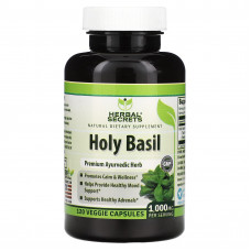 Herbal Secrets, Базилик священный, 500 мг, 120 растительных капсул