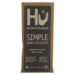Hu, темный шоколад без добавок, 60 г (2,1 унции)