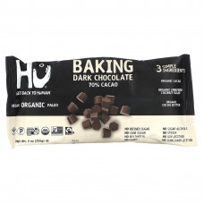 Hu, Темный шоколад для выпечки, 70% какао, 255 г (9 унций)