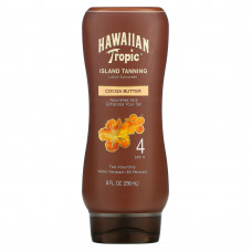 Hawaiian Tropic, Island Tanning, солнцезащитный лосьон, масло какао, SPF 4, 236 мл (8 жидк. Унций)
