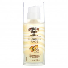 Hawaiian Tropic, Silk Hydration, Weightless Face, невесомый солнцезащитный лосьон для лица без масел, SPF 30, 50 мл