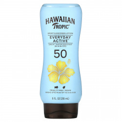 Hawaiian Tropic, Island Sport, солнцезащитное средство с широким спектром защиты, SPF 50, легкий тропический аромат, 236 мл