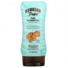 Hawaiian Tropic, Silk Hydration Weightless, невесомый увлажняющий лосьон после загара, кокос и папайя, 177 мл (6 жидк. унций)