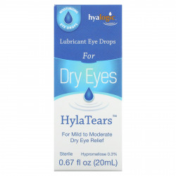 Hyalogic LLC, HylaTears, увлажняющие глазные капли от сухости глаз, 20 мл (0,67 жидк. унции)