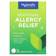 Hyland's Naturals, Seasonal Allergy Relief, 60 быстрорастворимых таблеток