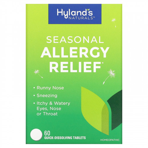 Hyland's Naturals, Seasonal Allergy Relief, 60 быстрорастворимых таблеток