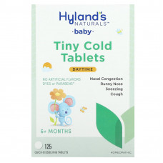 Hyland's Naturals, для детей, от простуды, для дневной поддержки, от 6 месяцев, 125 быстрорастворимых таблеток