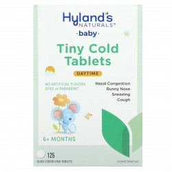 Hyland's Naturals, для детей, от простуды, для дневной поддержки, от 6 месяцев, 125 быстрорастворимых таблеток