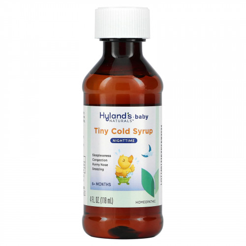 Hyland's Naturals, Baby, детский сироп от простуды, для приема на ночь, для детей от 6 месяцев и старше, 118 мл (4 жидких унции)