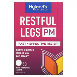 Hyland's Naturals, добавка для расслабления ног, для приема в ночное время, 50 быстрорастворимых таблеток