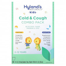 Hyland's Naturals, набор средств от простуды и кашля для детей, для приема в дневное/ночное время, от 2 до 12 лет, 2 флакона по 118 мл (4 жидк. унции)