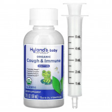 Hyland's Naturals, Baby Organic Cough & Immune, для приема внутрь, для детей от 12 месяцев, 59 мл (2 жидк. Унции)