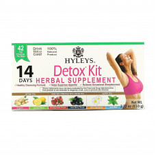 Hyleys Tea, Detox Kit, 14-дневное очищение, разные вкусы, 42 чайных пакетика в фольгированной упаковке, 63,0 г (2,22 унции)