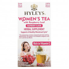Hyleys Tea, Женский чай с листьями малины, малина, 25 чайных пакетиков в фольгированной упаковке, по 1,5 г (0,05 унции)