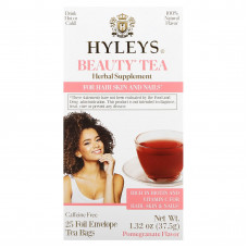 Hyleys Tea, Beauty Tea, гранат, без кофеина, 25 чайных пакетиков в фольгированных пакетиках по 1,5 г (0,05 унции)