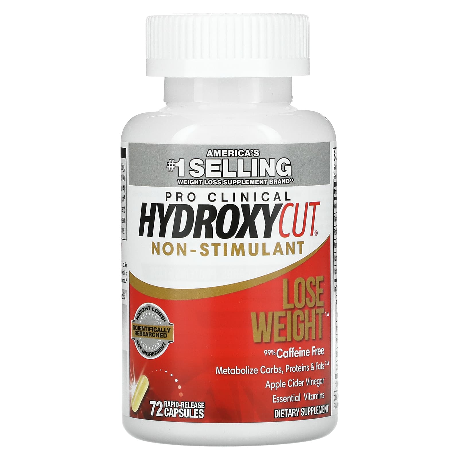 Hydroxycut, Pro Clinical Hydroxycut, добавка для похудения без стимуляторов, 72 быстрорастворимые капсулы