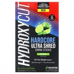 Hydroxycut, Hardcore Ultra Shred, напиток в стиках, мохито с лаймом, 20 стиков по 5 г (0,18 унции)