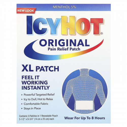 Icy Hot, оригинальный обезболивающий патч, размер XL, 3 шт.