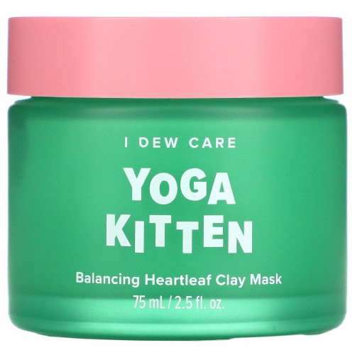 I Dew Care, Yoga Kitten, глиняная маска с баданом для восстановления баланса кожи, 75 мл (2,53 жидк. унции)