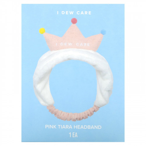I Dew Care, Повязка на голову с тиарой, розовая, 1 повязка на голову