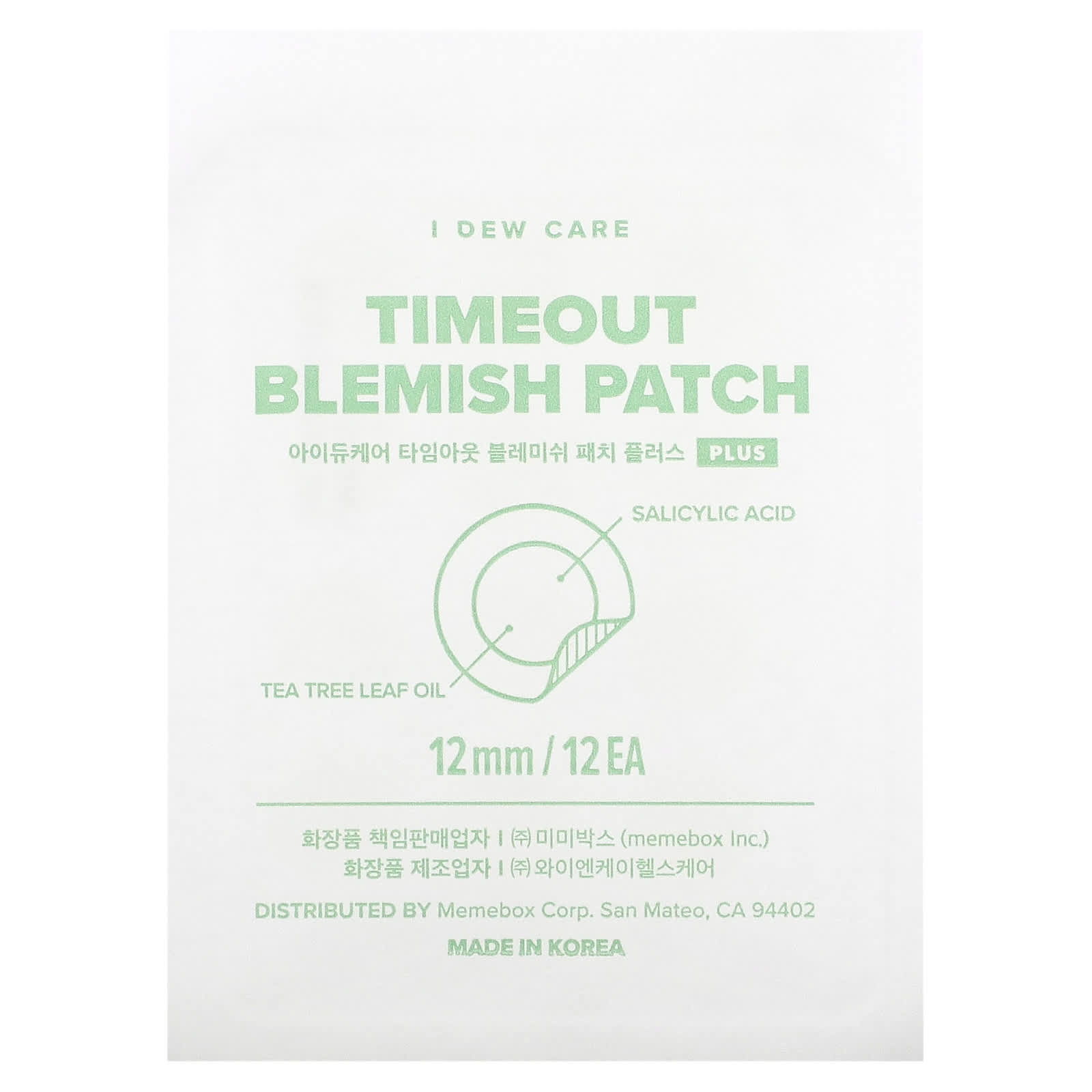 I Dew Care, Blemish Patch Plus, Timeout, 12 мм, 36 шт.