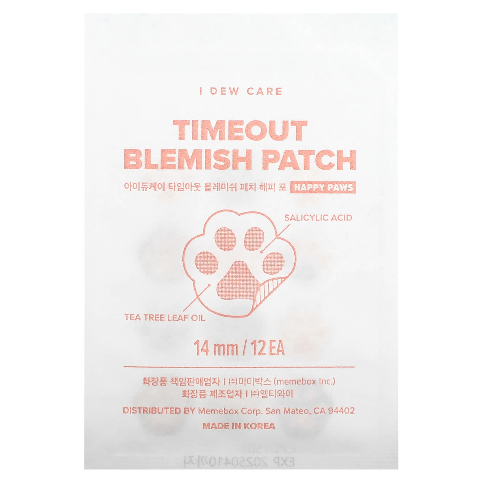 I Dew Care, Timeout Blemish Patch, Happy Paws, 36 патчей