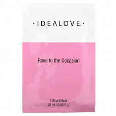 Idealove, Rose to the Occasion, тканевая косметическая маска с розовым маслом, 1 шт., 25 мл (0,85 жидк. унции) (Товар снят с продажи) 