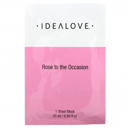 Idealove, Rose to the Occasion, тканевая косметическая маска с розовым маслом, 1 шт., 25 мл (0,85 жидк. унции) (Товар снят с продажи) 