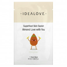 Idealove, Superfood Skin Savior, Almond Love with You, 1 тканевая маска, 20 мл (0,68 жидк. Унции) (Товар снят с продажи) 