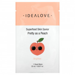 Idealove, Superfood Skin Savior, Pretty as a Peach, 1 тканевая маска, 20 мл (0,68 жидк. Унции) (Товар снят с продажи) 