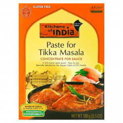 Kitchens of India, Паста для тикка-масалы, концентрат для соусов, средний, 3,5 унц. (100 г)