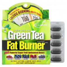 Applied Nutrition, Добавка для нормализации веса с зеленым чаем, 30 желатиновых капсул быстрого действия