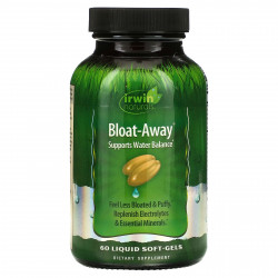 Irwin Naturals, Bloat-Away, диуретик 60 жидких гелевых капсул