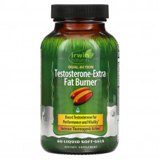 Irwin Naturals, Testosterone-Extra Fat Burner, 60 мягких таблеток