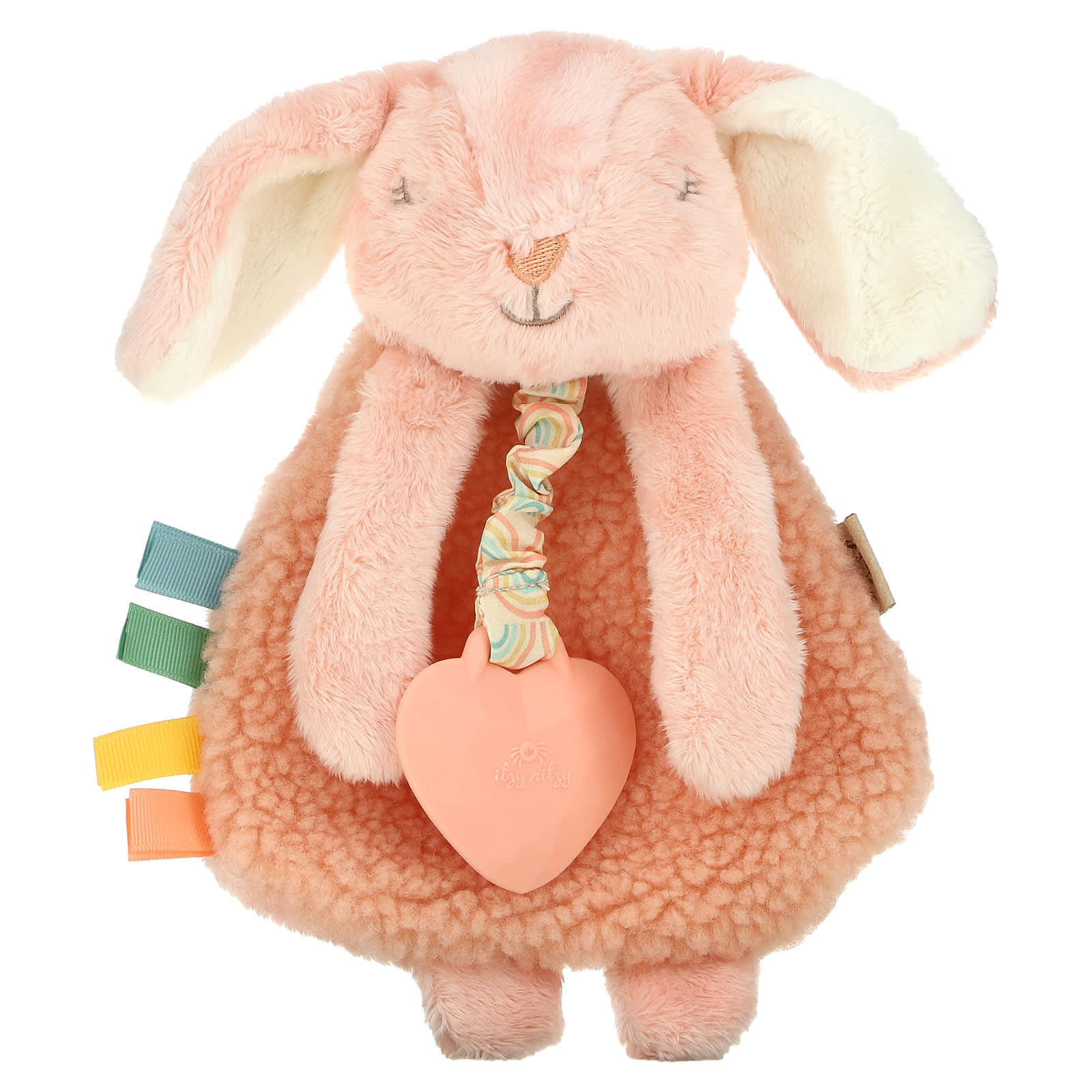 itzy ritzy, Itzy Lovey, Plush Lovey With силиконовый прорезыватель, для детей от 0 месяцев, Ana The Bunny, 1 прорезыватель для зубов